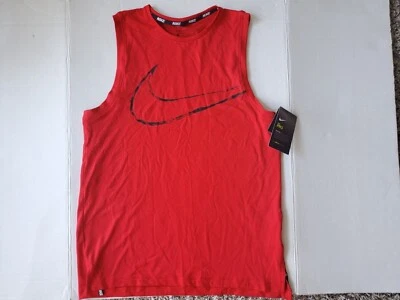 NIke NikePro Youth Boys Red Sleeveless Shirt Dri-Fit Size L Logo NWT - Image 1 of 4