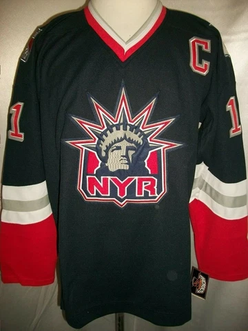Mark Messier New York Rangers Blue "Statue of Liberty Throwback" CCM NHL Jersey Cover