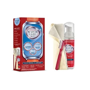 Connoisseurs Watch Care Kit Cleaning Polishing Watchmaker's Foam + Cloth + Brush - Picture 1 of 5