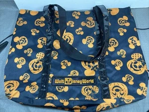 Walt Disney World Parks Mickey Minnie Mouse Halloween Pumpkin Tote Bag 2021 NEW - Picture 1 of 4