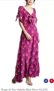 BORGO DE NOR Ophelia Bouquet Floral Maxi Dress, Size 6 BNWOT RRP $1700+ - Picture 1 of 13