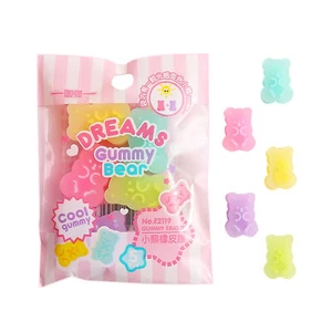 5Pcs Animal Erasers Desk Pets For Kids Eraser Cute Bear Rubber Pencil Eraser - Picture 1 of 12