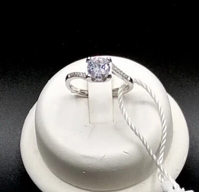 1,00 CT ANELLO SOLITARIO IN ORO BIANCO 18 KT TIT 750 E BRILLANTE - Bild 1 von 4