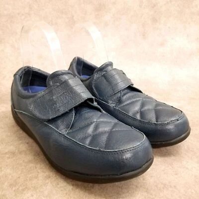 Zapatillas cómodas sin cordones Dr. Scholl's para mujer talla 9 de cuero azul Foto 1 de 4