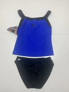Traje de baño SPEEDO para mujer talla 12 azul 2 piezas con etiquetas - Imagen 1 de 12