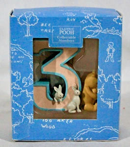RARO! DISNEY CLASSIC POOH NÚMEROS COLECCIONABLES CERÁMICA CUMPLEAÑOS #3 NUEVO EN CAJA - Imagen 1 de 7