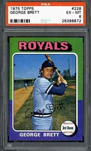 1975 Topps #228 George Brett - PSA 6 (Rookie Card) - Bild 1 von 2