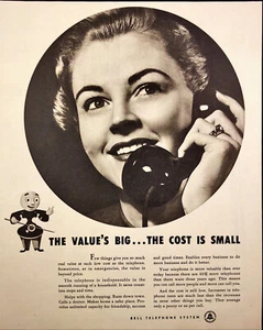 1949 Bell Telephone System Print Ad Promoting Having a Telephone LOL - Picture 1 of 6