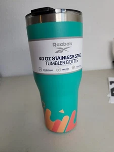 Reebok Lifestyle türkis Edelstahl Becher 40oz Becher doppelwandig BPA frei - Bild 1 von 7