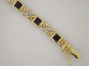 JDL 6 CARAT SAPPHIRE & DIAMOND BRACELET  - Foto 1 di 1