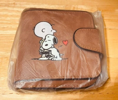 Snoopy Peanuts Charlie Brown Geldbörse/Portemonnaie braun PU-Leder **NEU+OVP** - Bild 1 von 3