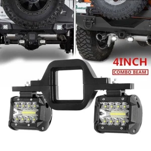 Trailer Tow Hitch Mounting Bracket with 4inch LED Work Backup Reverse Light Pods - Picture 1 of 11