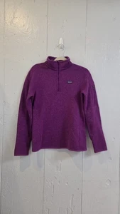 PATAGONIA Womens Better Sweater Fleece Pullover 1/4 Zip Purple Size Medium - Picture 1 of 12