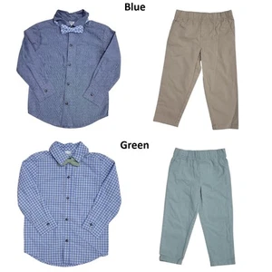 Carter's Boys Bowtie Pants & Button Up Shirt 2-Piece Occasion Set - Picture 1 of 7