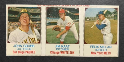 1975 Hostess Panels 109/110/111 JOHN GRUBB / JIM KAAT / FELIX MILLAN - LQQK - Image 1 of 2