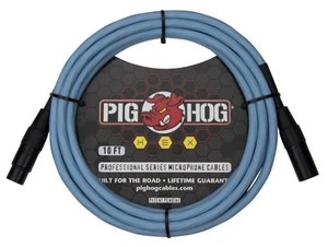 Pig Hog PHMH10DB Hex Serie Mikrofonkabel 10 Fuß Daphne Blau Patent... - Bild 1 von 1