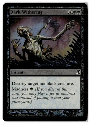 MTG Foil Dark Withering - Time Spiral Moderately Played English - Image 1 of 2