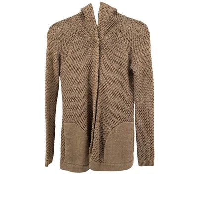 Cárdigan Suéter Sparrow by Anthropologie Tejido Cierre Frontal a Presión Talla XS Tostado Foto 1 de 4