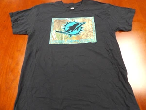 NEW MAJESTIC NFL MIAMI DOLPHINS BLACK CAMO T-SHIRT SIZE L - Picture 1 of 4