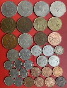 Irish Ireland 🇮🇪 Eire group of 33 coins Punt 50p Florin Halfpenny etc - Picture 1 of 2