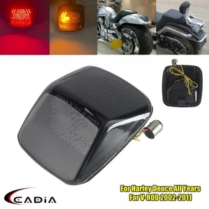 LED Tail Light Turn Signals Smoke Lamp Fit For Harley Deuce V-ROD VROD 2002-2011 - Picture 1 of 12