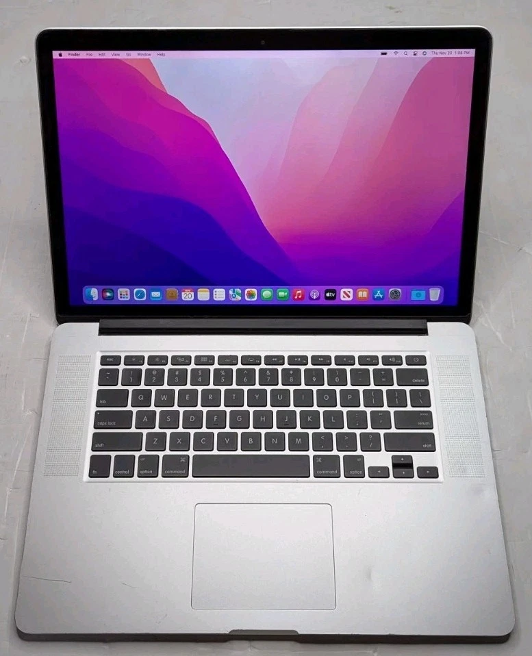 Apple MacBook Pro (Retina, 15" 2015) Intel i7 2.5GHz 16GB RAM 128GB SSD Monterey - Image 1 of 4