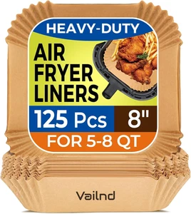 Air Fryer Papiereinlagen, 125 Stück Backpapier, Air Fryer Einlagen Einweg für  - Bild 1 von 11
