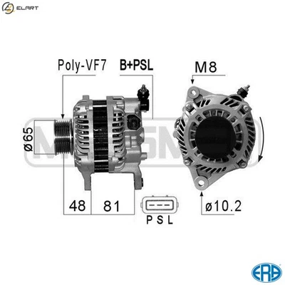 ALTERNATOR 210838A FOR NISSAN ARMADA/III/SUV NP300/NAVARA/FRONTIER CAMIONES 2.5L - Image 1 of 4