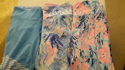 Lote de 3 Leggings Lilly Pulitzer Para Mujer Grandes Lujo Fin de Semana Paquete Recortado Foto 1 de 4