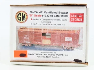 S Scale Smoky Mountain Model Works Kit 64-B1 CG Central of Georgia 41' Box Car  - Picture 1 of 6