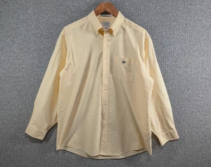 LL BEAN Men's Yellow Wrinkle Resistant Traditional Casual Button Down Shirt 16 - Picture 1 of 10