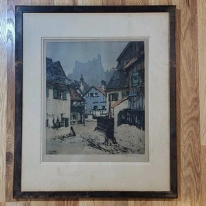 Luigi Kasimir signiert nummeriert 29/50 Farbradierung Stadt München Germany 11,5"x10" - Bild 1 von 10