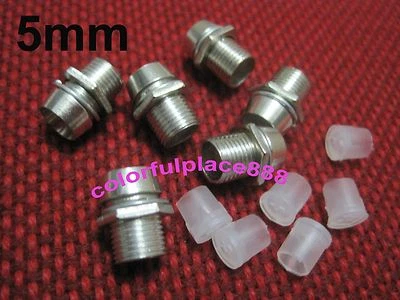 100pz, 5mm Metallo Cromato Supporto LED Supporti Cornici Supporti Clip Pannello Display Nuovo - Immagine 1 di 2