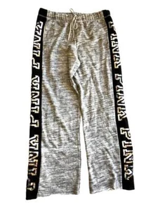 Victoria's Secret Pink Bling Logo Boyfriend Pant Sweatpants Marl Gray Size L NWT - Picture 1 of 4