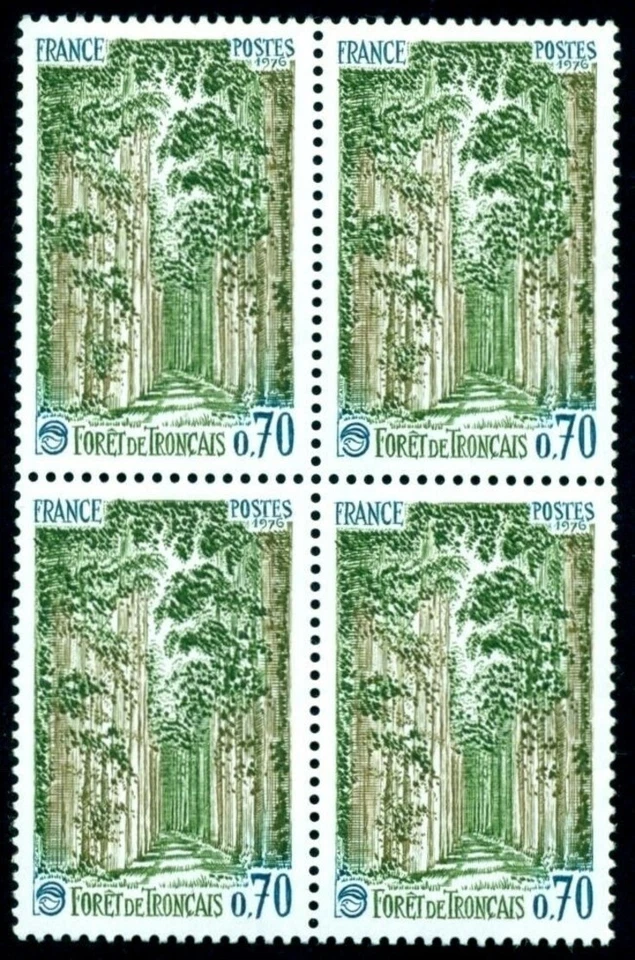 France 1976 The Forest of Tronçais,Oaks,French national forest,Mi.1970,MNH - Image 1 of 1
