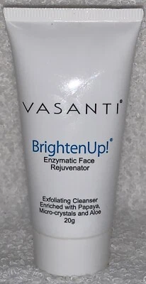 Vasanti BRIGHTENUP! Enzymatic Face Rejuvenator Exfoliating Cleanser Aloe 20g New - Image 1 of 4