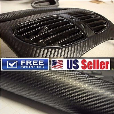 4D Gloss Premium Carbon Fiber Vinyl Wrap Sticker Decal Protection Film 6FT x 5FT - Image 1 of 4