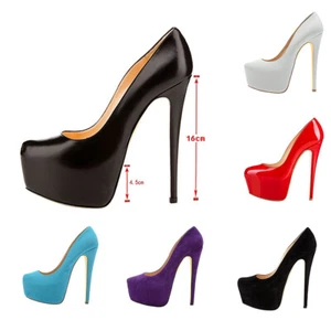 Onlymaker Mujeres Sexy Zapatos de salón Tacón alto Plataforma oculta Stiletto Boda Gamuza Zapato - Imagen 1 de 20