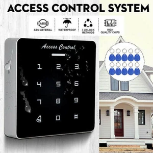 Keypad Keyboard Door Access Control System Waterproof Outdoor With 10 keyfobs BU - Picture 1 of 8