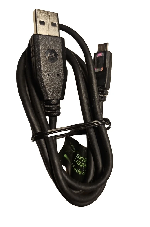 Cable Cargador Sincronización de Datos Micro-USB Motorola Original para Atrix Droid Defy E G3 G4  Foto 1 de 4