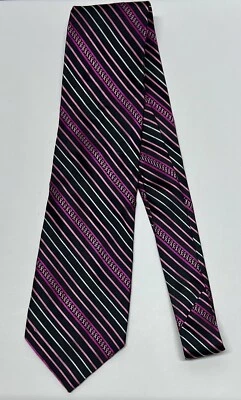 "Corbata de seda cinta rosa con conciencia sobre el cáncer de mama de 3,5"" de ancho" Foto 1 de 4