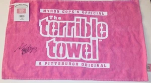 MAURKICE POUNCEY SIGNED PITTSBURGH STEELERS PINK TERRIBLE TOWEL PSA/DNA COA RARE - Picture 1 of 2