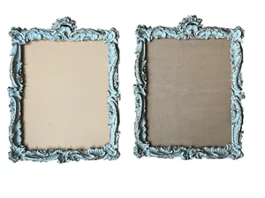 Baroque Antique Silver Picture Frame set of two 16 x 13 - Picture 1 of 6