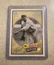 2005 Upper Deck Baseball Heroes Babe Ruth #101 #'d /575 HOF New York Yankees