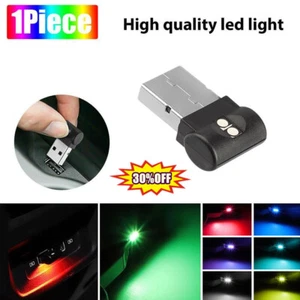 Mini LED USB Interno Neon Atmosfera Luce Ambiente Lampada Lampadina Auto Nuovo~ - Foto 1 di 17