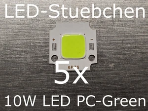 5x 10W High-Power LED PC Grün - Picture 1 of 1