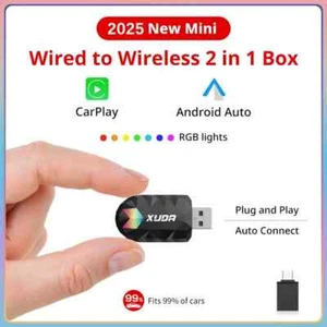 2in1 Wireless CarPlay AI Mini Box Android Auto Box PlugPlay Automatic Connection - Picture 1 of 30
