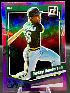 2023 Donruss Rickey Henderson Purple Holofoil