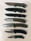 Lot Of 7 Single Blade Folding Pocket Knives 2.75 - 3" Blade - Ozark Trail Uzi