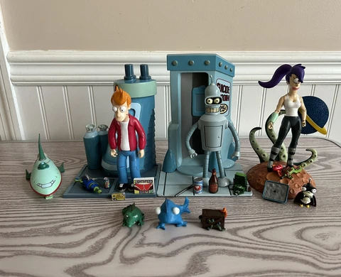 Futurama 2001 Tower Records Leela Fry Bender Planet Express Ship 100% Complete Cover